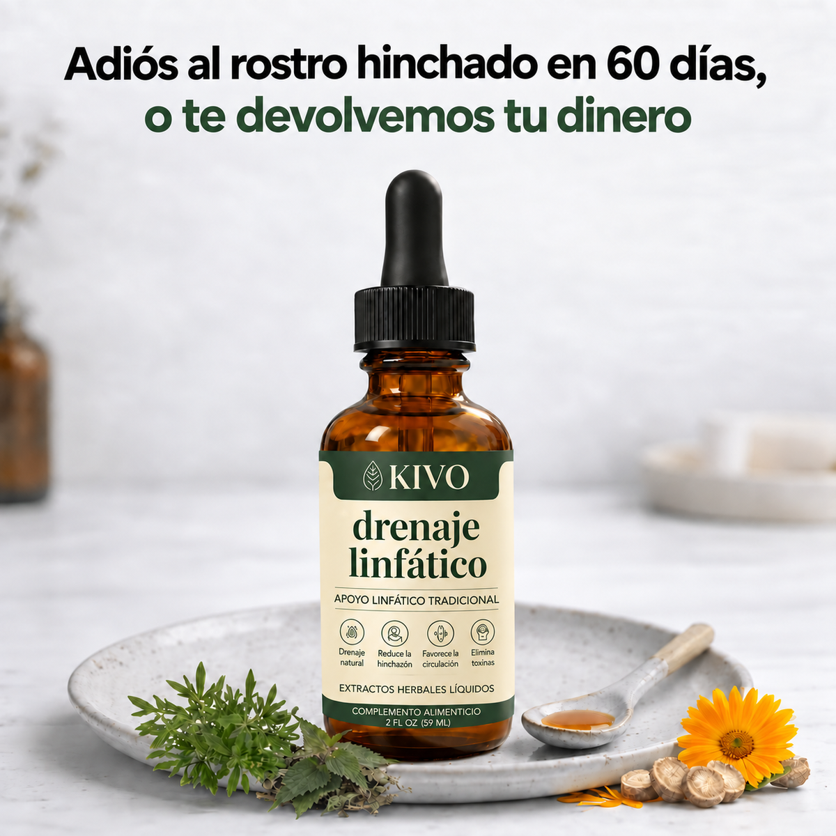 Kivo Lymphatic Detox Drops — 60-day money-back guarantee
